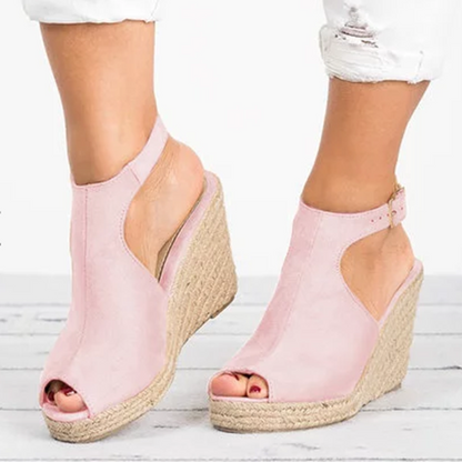 Fashion Women Platform Sandals Peep Toe Spartan Sandals Women Summer Wedges High Heel Shoes Women dealsniper-net Pink 41