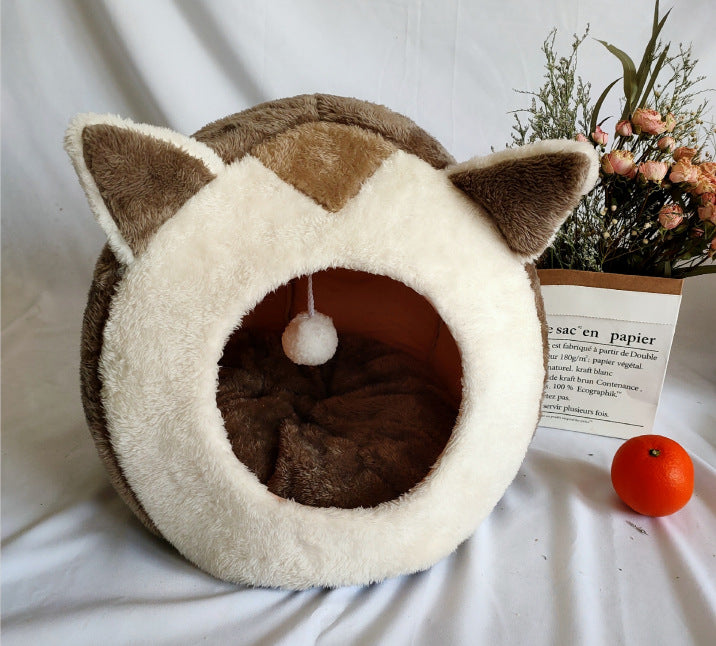 Winter pet cat house with velvet Pets DealSniper.net Flathead brother L