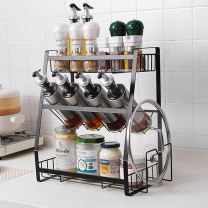 Tieyi three layer seasoning rack, kitchen supplies shelf Kitchen dealsniper-net