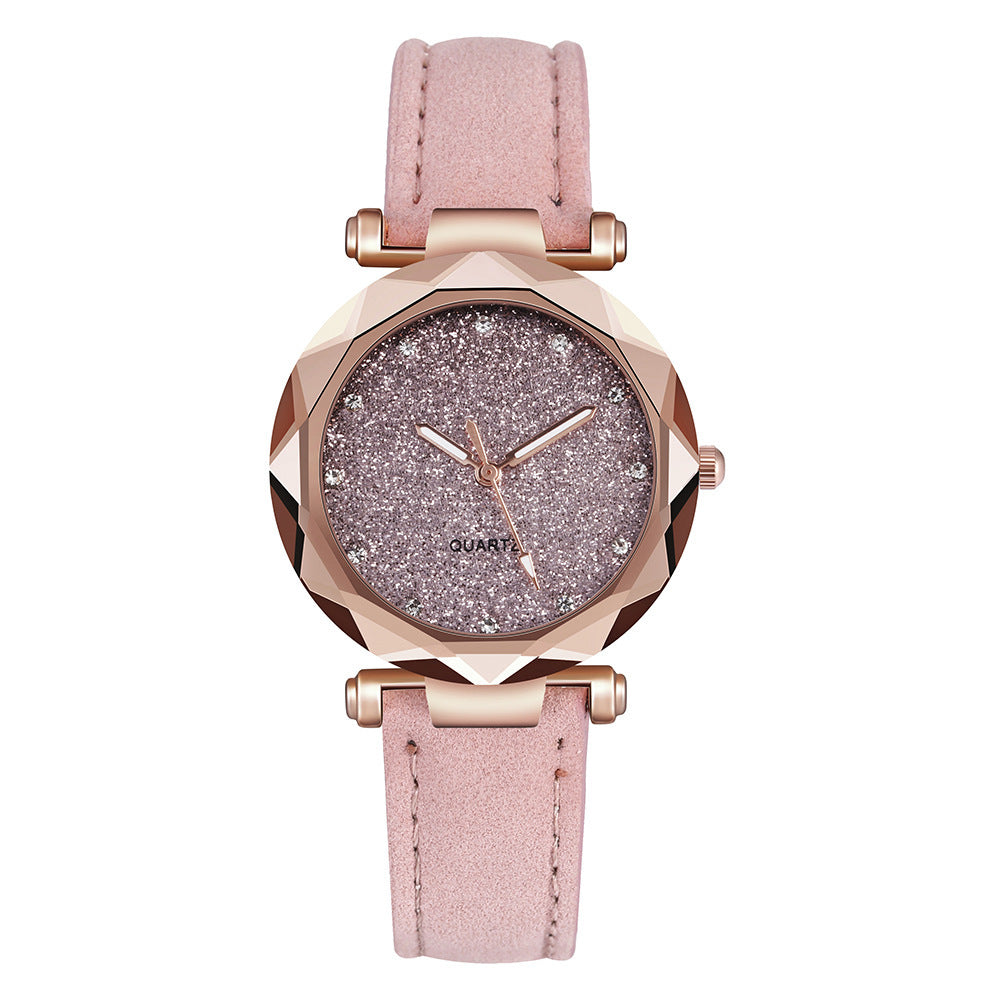 Casual Women Romantic Starry Sky Wrist Watch Leather Jewelry dealsniper-net