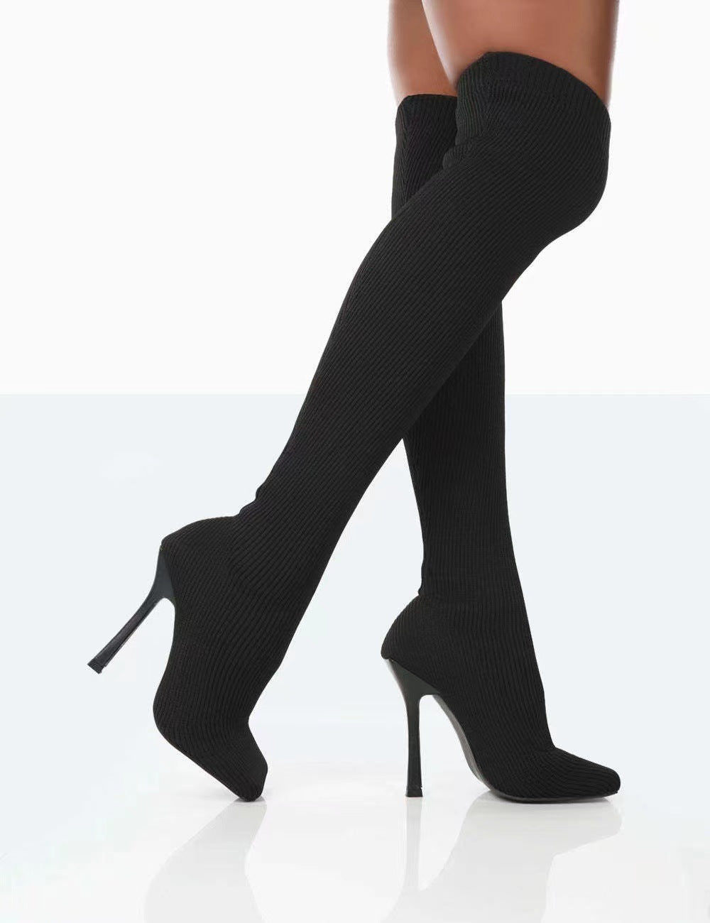 Thigh High Boots Women Over The Knee Long Boots Fashion Shoes Women DealSniper.net Black Size36