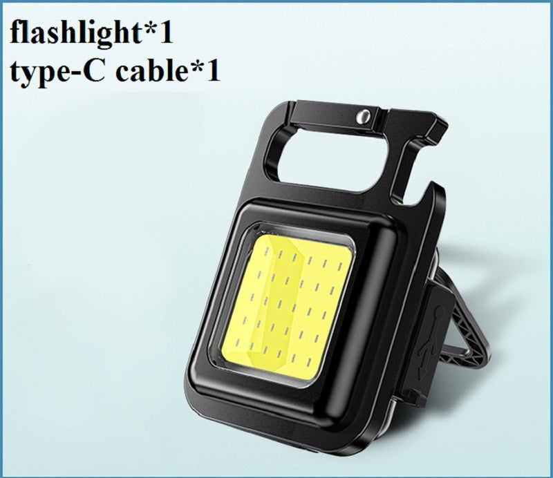 Mini Portable Flashlight Rechargeable Glare COB Keychain Light Outdoor DealSniper.net Flashlight