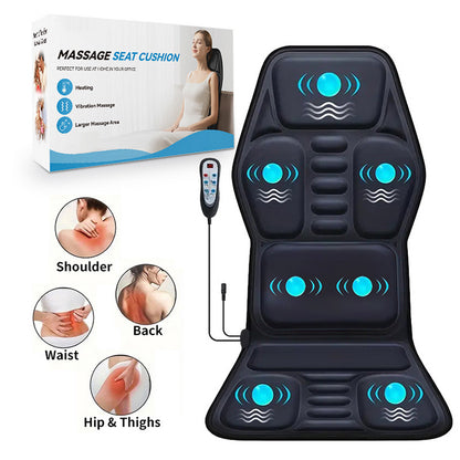 Massage Cushion With Heat 9 Modes Multi Position Body Relief Beauty dealsniper-net Textile Fabric