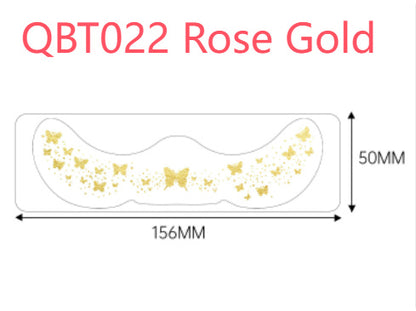 Gilding Freckle Tattoo Sticker Gilding Glitter Stickers Waterproof Beauty DealSniper.net QBT022 Rose Gold 156X50MM 1PCS