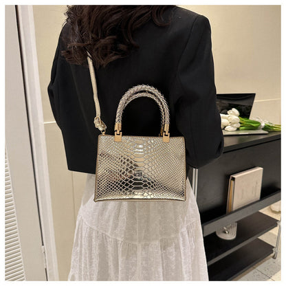 Fashion Snake Pattern Shoulder Bag Casual Messenger Bag For Women