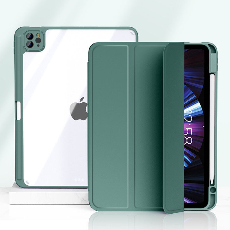 Magnetic Split Protective Case With Pen Slot Electronics dealsniper-net Dark night green IPad Air3