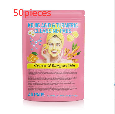 Turmeric Cleansing Pad Compressed Turmeric Kojic Acid Beauty dealsniper-net Yellow 40PC 50pieces