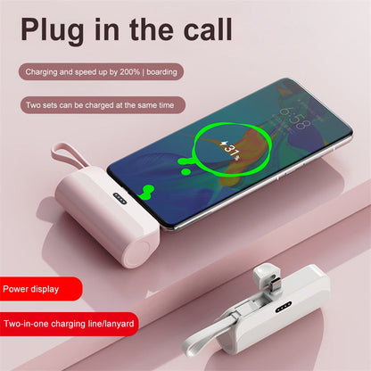 Mini KC Capsule Power Bank 5000 MA Pockets