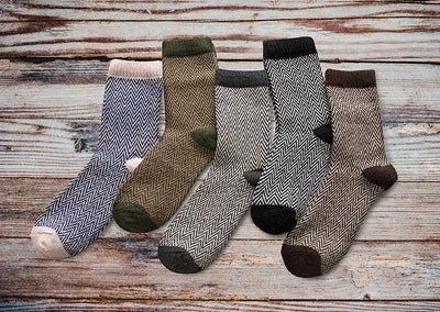 Winter Thick Warm Stripe Wool Socks Casual Sock Business Socks