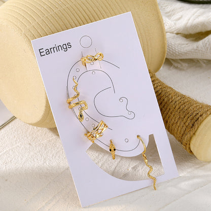 Punk Gold Plated Animal Snake Clip Earrings Ear Clip Without Piercing Jewelry Gym From House