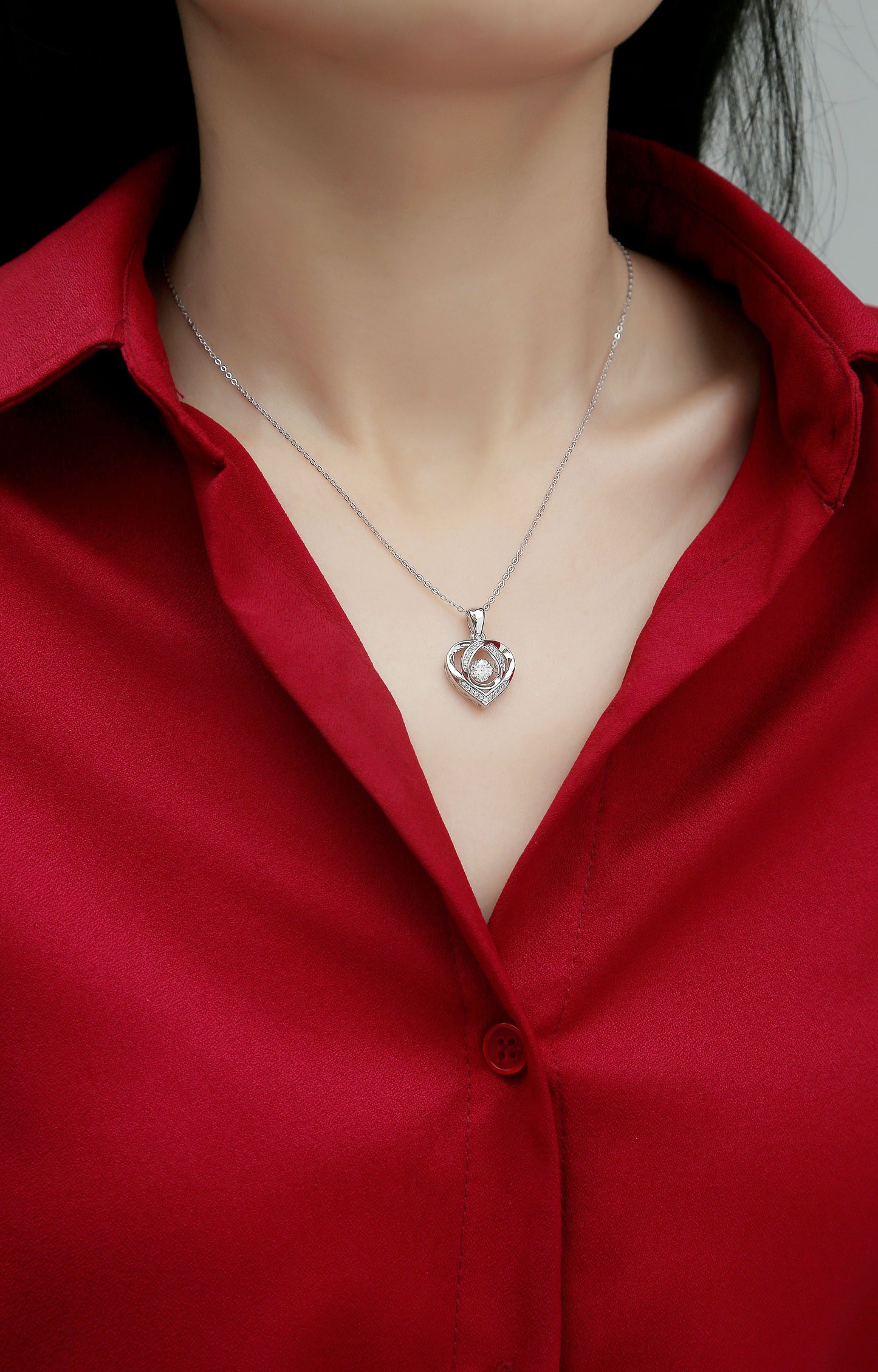 Heart To Have Your Luxurious Fashion Diamond Pendant Necklace Set Jewelry Gym From House