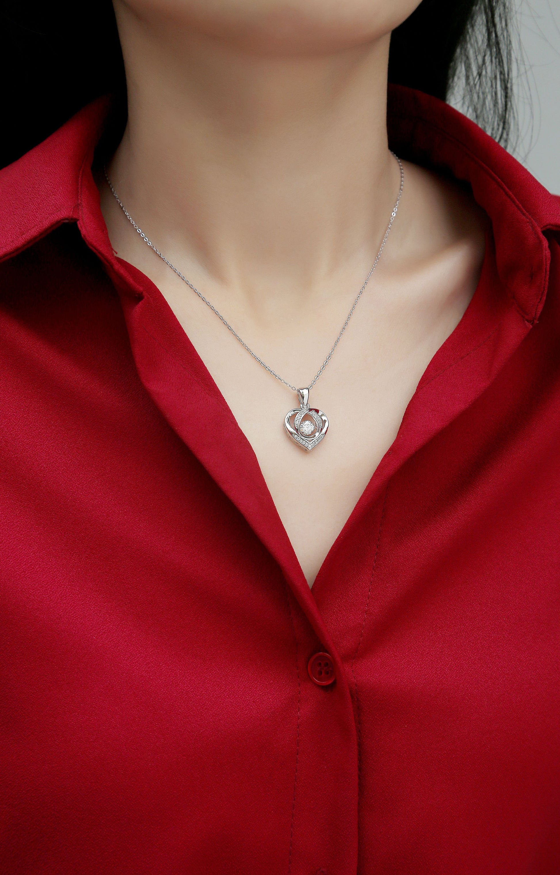Heart To Have Your Luxurious Fashion Diamond Pendant Necklace Set Jewelry Gym From House