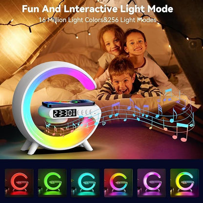 New Intelligent G Shaped LED Lamp Bluetooth Speaker Home Decor dealsniper-net