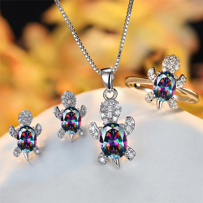 Fashion Oval Zircon Pendant Turtle Shape Necklaces Jewelry Gym From House Colour number 10