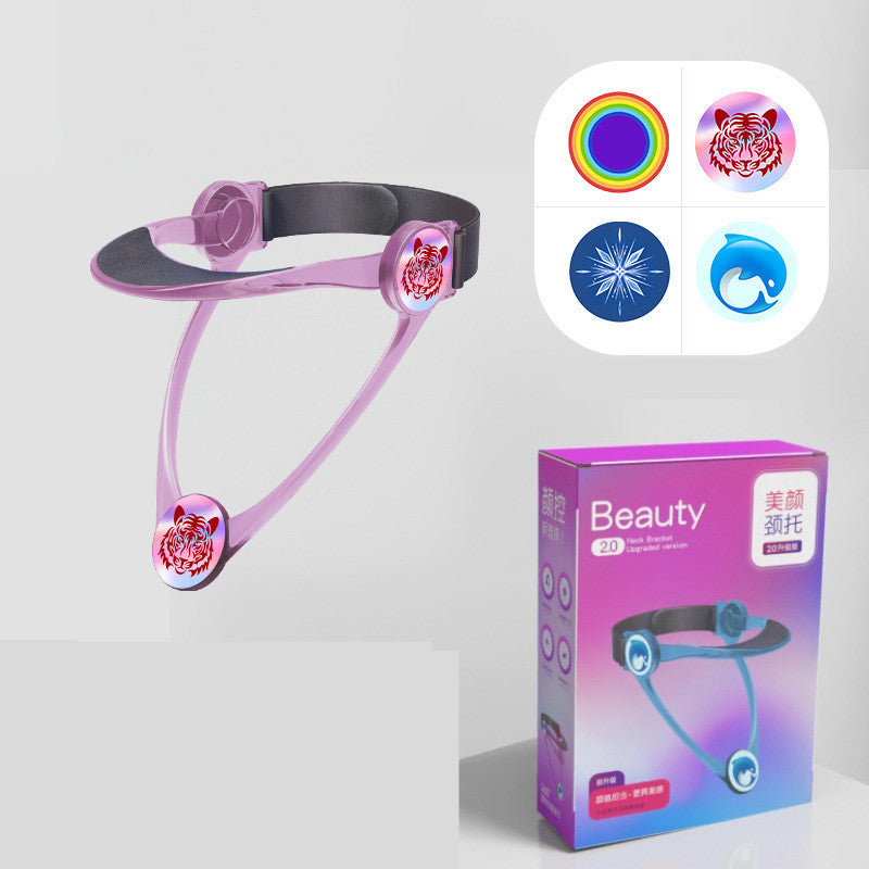 Cervical Spine Fixator Stretch Neck Protector Health DealSniper.net Transparent Pink Tiger Year One size