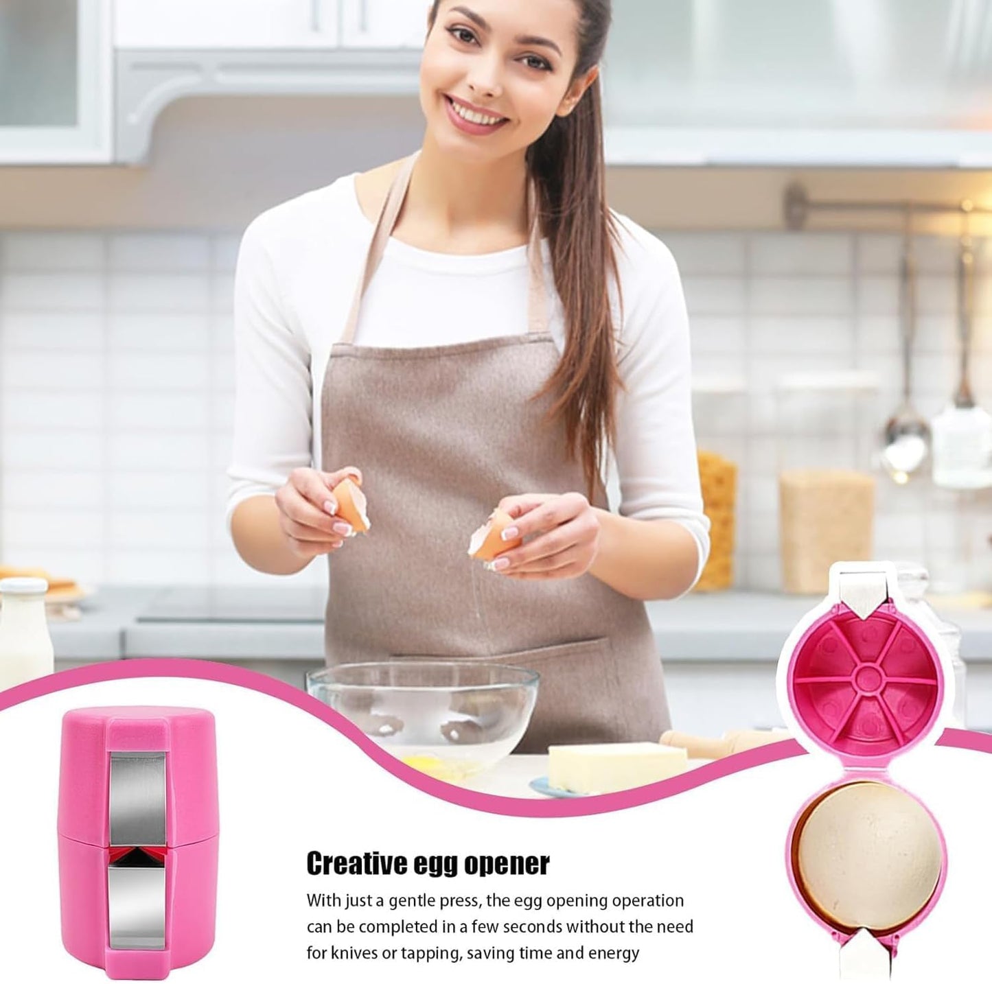 Egg Shell Opener For Hard Boiled Eggs Egg Peeler Tool Handheld Kitchen Gym From House
