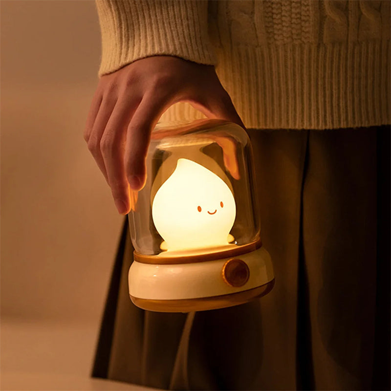 Retro Small Night Lamp Bedroom Mini Desktop LED Cute Night Lamp House dealsniper-net