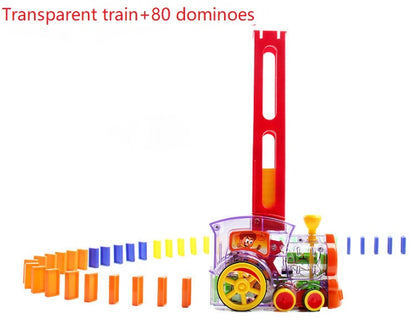 Domino dominoes electric Thomas little train blocks, Puzzle kids toys DealSniper.net Lucid with 80 dominoes