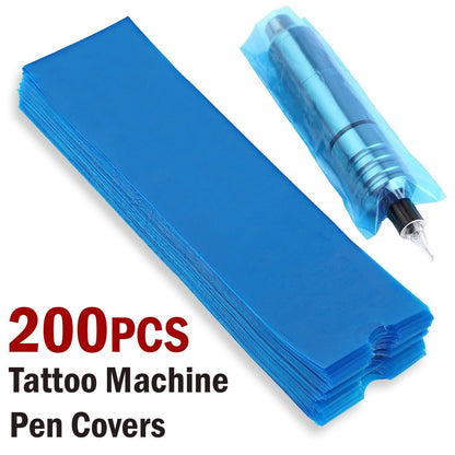 Tattoo Pen Covers 200PCS Machine Pen Sleeves Plastic Bag