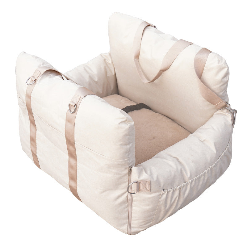 Linen Car Safety Seat Front Dog Bed Pets Gym From House