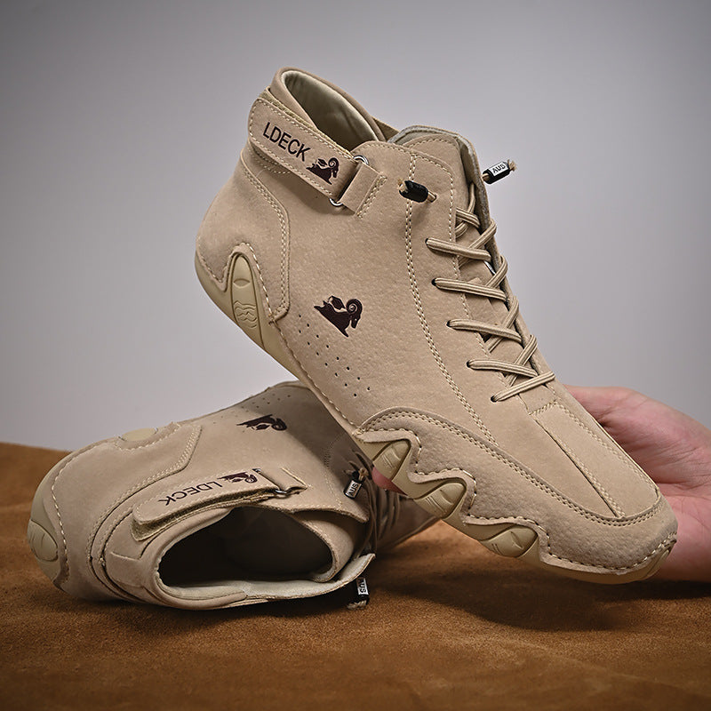 Men's High Top Cotton Shoes Casual Fleece Thickening Men DealSniper.net