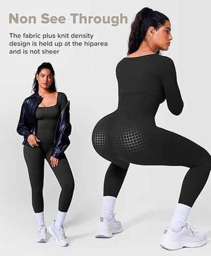 Snatched Waist Body Shaper-Long Sleeve And Full Leg