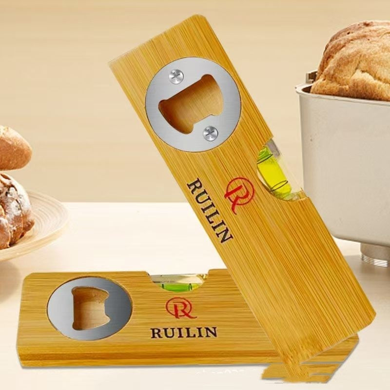 Wooden Multifunctional Level Bottle Opener Kitchen DealSniper.net