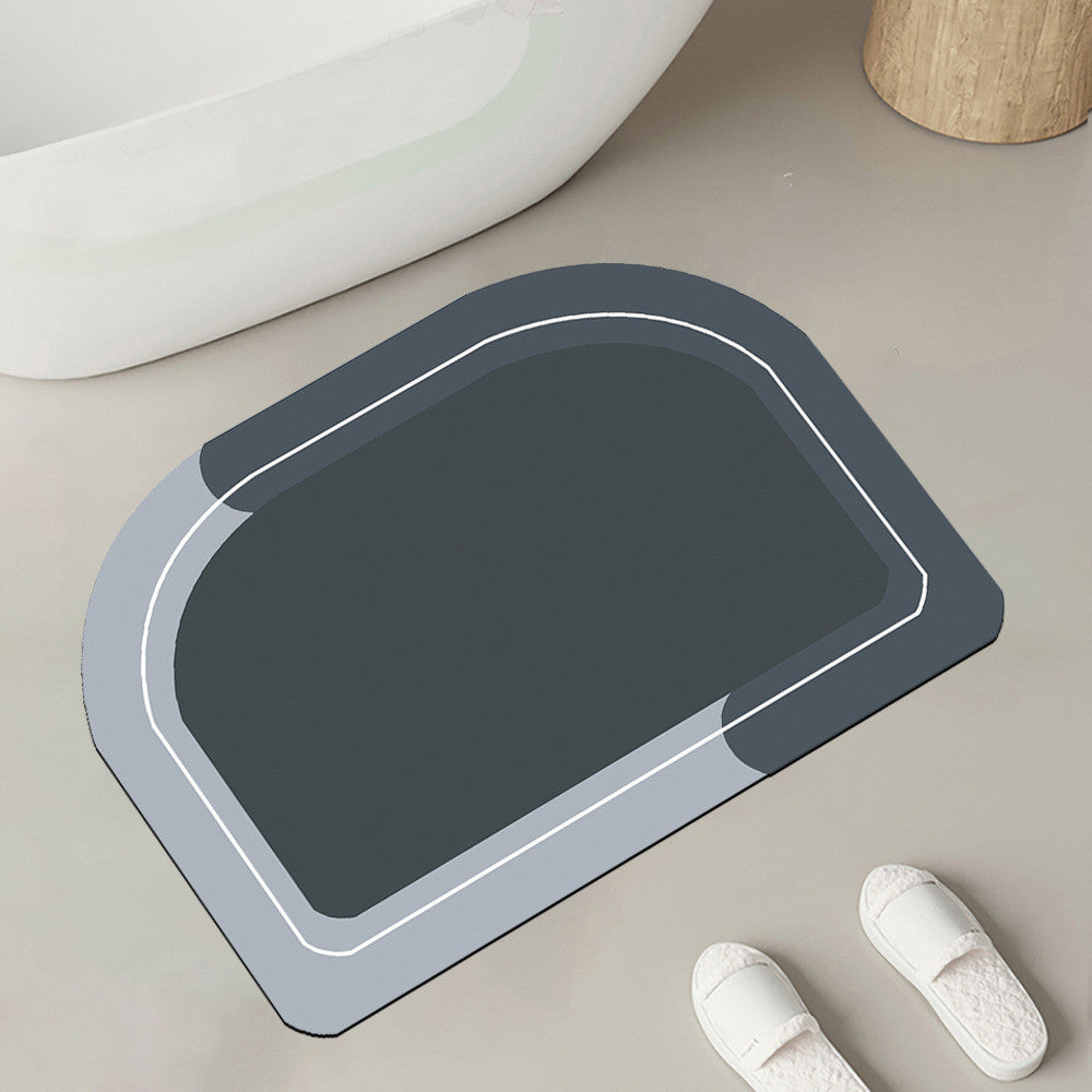 Bathroom Absorbent And Quick-drying Floor Mat House DealSniper.net Blue Squircle 40x60cm