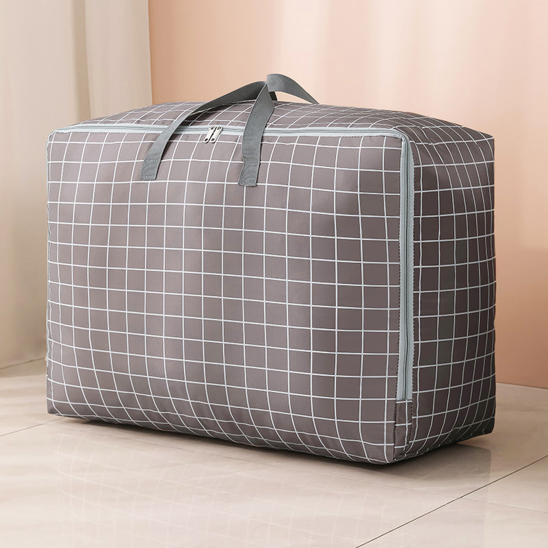 Print Travel Duffel Bag For Women Sort Out Quilt Blanket Home Bag Travel dealsniper-net Gray and white grid 50x35x20cm