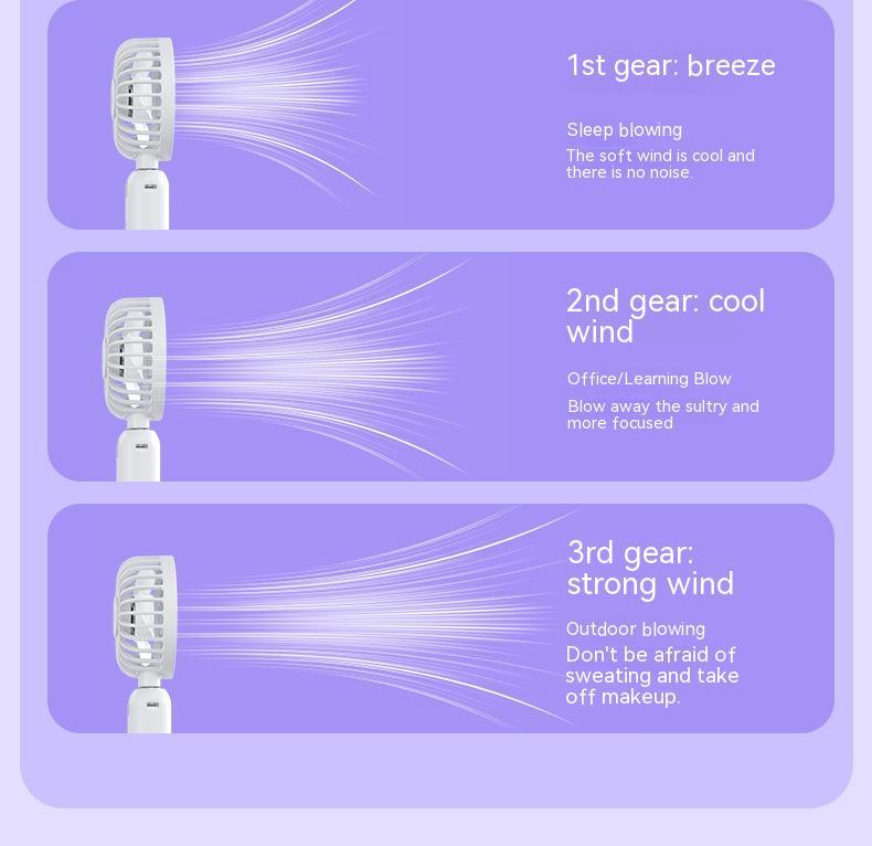 2-in-1 Handheld Fan Fast Charging Power Supply Portable Handheld Gadgets dealsniper-net