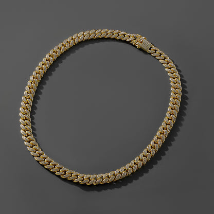 Hip Hop Trend Full Diamond Cuban Link Chain Men's Bracelet Jewelry Gym From House X2559 Gold Necklace