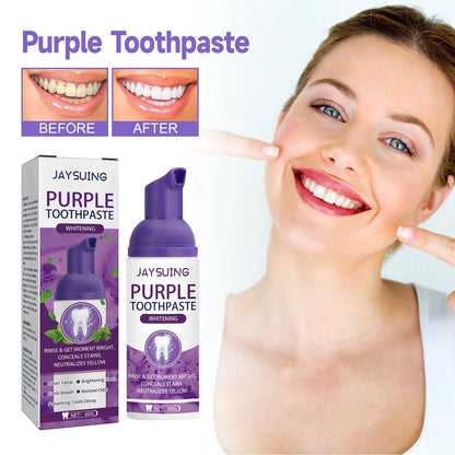 Purple Tooth Whitening Toothpaste Brightens Teeth