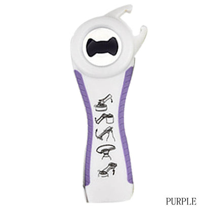 5 in 1 Creative Multifunction Stainless Steel Can Opener Beer Bottle Opener Kitchen DealSniper.net Purple