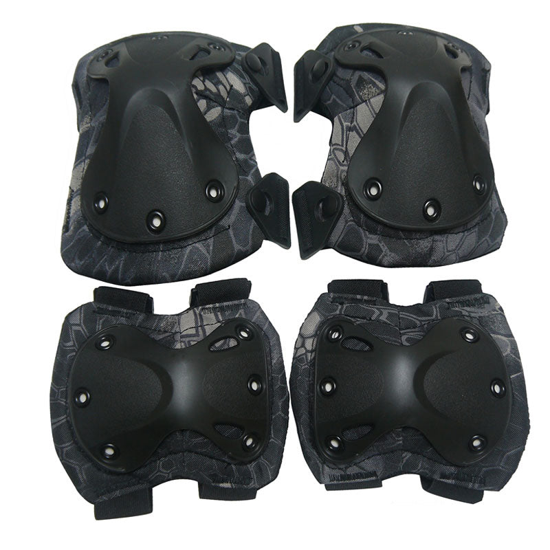 Elbows and Knees Gear Pads Outdoor dealsniper-net Black python pattern