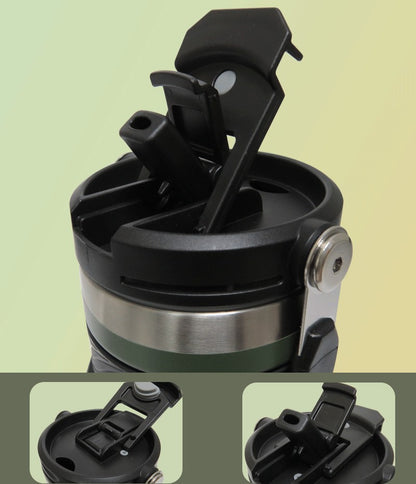 304 Stainless Steel Vacuum Cup With Double Drinking Mouth Design Kitchen DealSniper.net