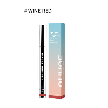 Lip Liner Pen Dark Brown Waterproof Long Lasting Beauty Gym From House Wine Red 1PC
