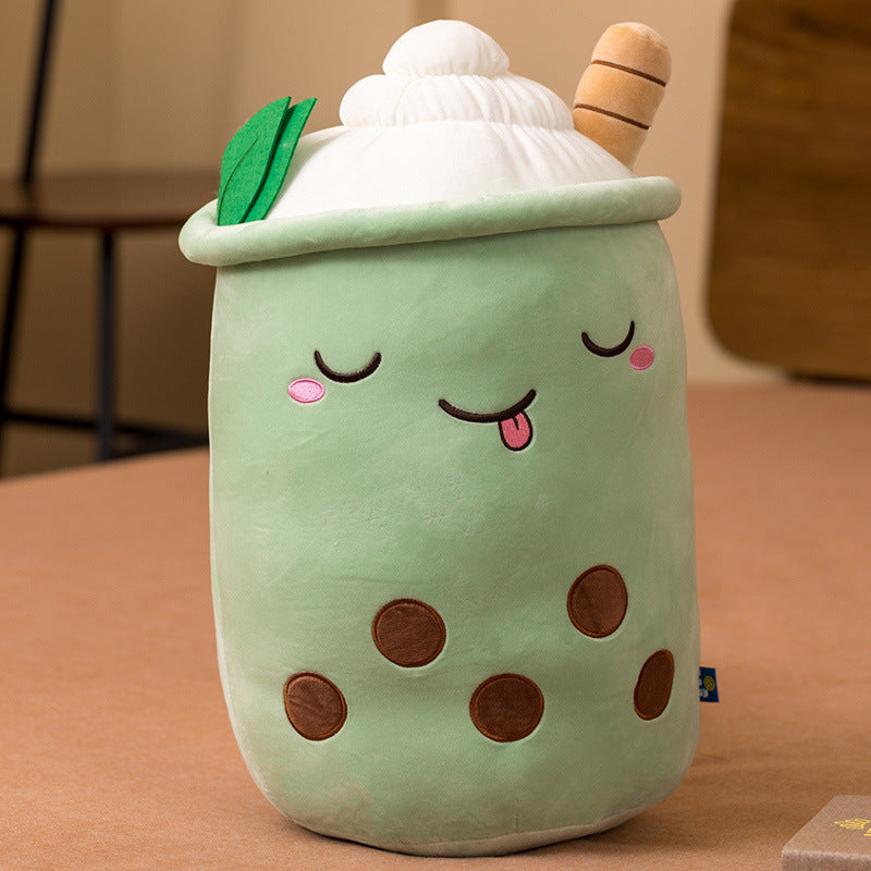 Milk Tea Cup Plush Toy Fruit Pillow Creative Doll Kids Gym From House Green 23cm