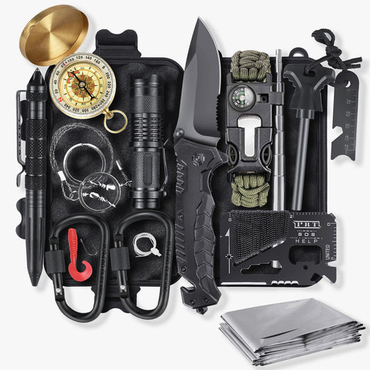 14in1 Outdoor Emergency Survival Gear Kit Camping Hiking