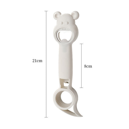 Four-in-one Beverage Bottle Opener Household Canning Can Opener Kitchen DealSniper.net White