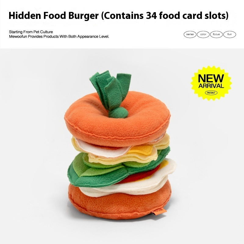 Smell Toy Dog Food Leakage Educational Toy Pets DealSniper.net Colorful Kazi Hamburger Toy