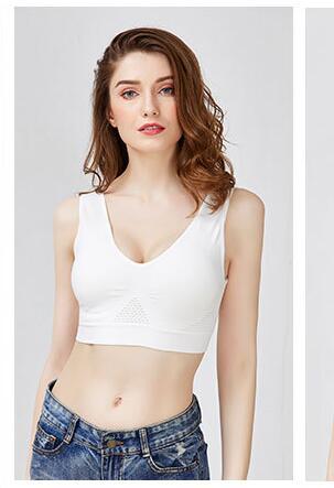 No steel ring hollow vent hole sports bra yoga Women DealSniper.net