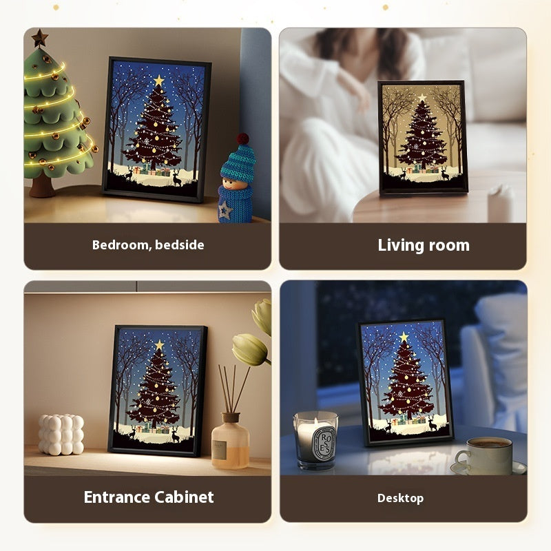 New Luminous Speaker Christmas Tree Painting Bluetooth Speaker