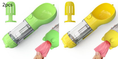 Pet Water Bottle Feeder Bowl Garbage Bag Storage Pets Gym From House Green 2pcs yellow 300ml