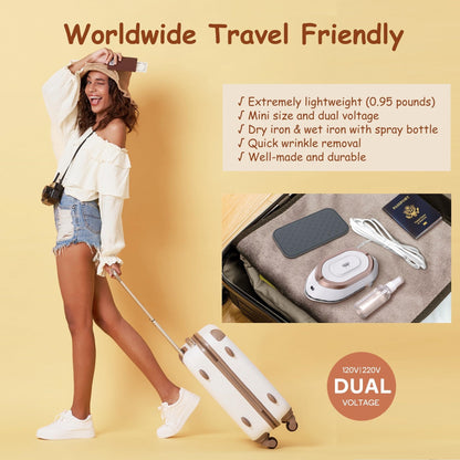 Newbealer Travel Iron With Dual Voltage Women DealSniper.net