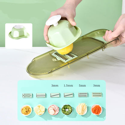 Multifunction Transparent Vegetable Cutter Steel Blade Kitchen dealsniper-net Veneer cutter 6blades