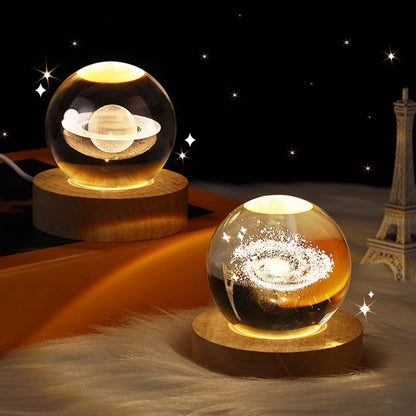 Luminous Crystal Ball Projection Ambience Light Home Decor Gym From House