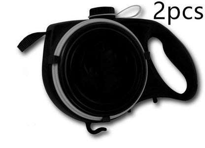 Multifunctional Pet Leash Automatic Retractable Leash Pets DealSniper.net Black No logo 2pcs
