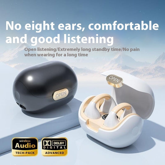 Digital Display Non In-ear OWS Clip-on Bluetooth Headset Electronics dealsniper-net