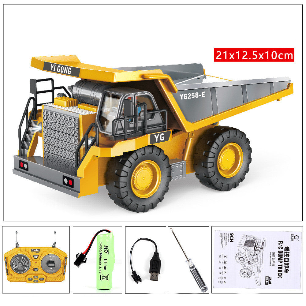 Children's Simple Alloy Charging Excavator Toy Car Kids dealsniper-net