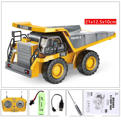 Children's Simple Alloy Charging Excavator Toy Car Kids dealsniper-net Yellow BC1047